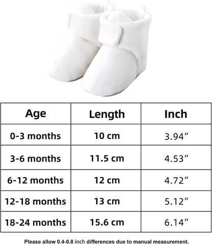 Unisex Baby Boy Girl Fleece Cozy Booties Warm Infant Shoes